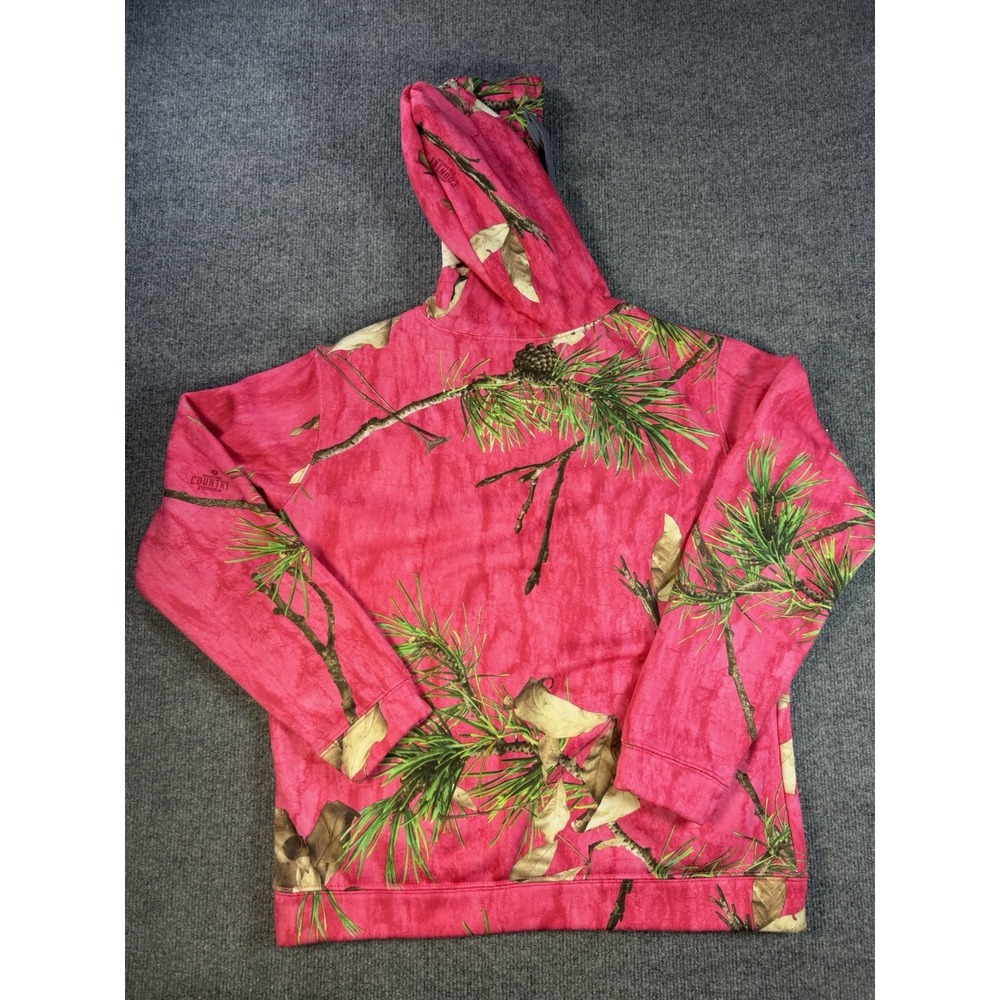 Mossy Oak Pink Camo Hoodie Women's Medium 8-10 Hunting Outdoor Pullover - Picture 6 of 6